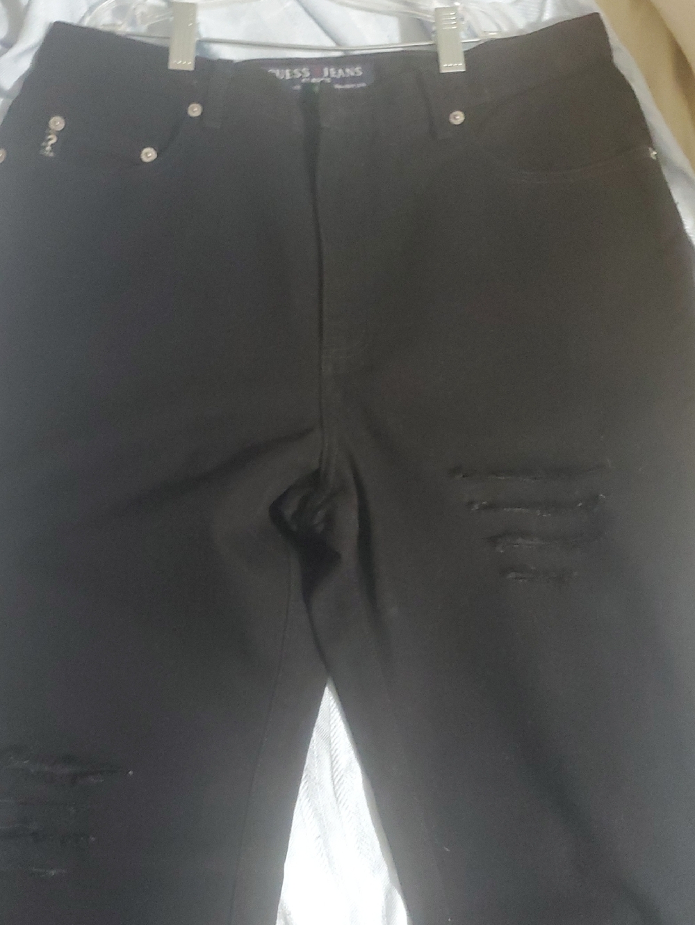 Guess distressed men's black Jeans